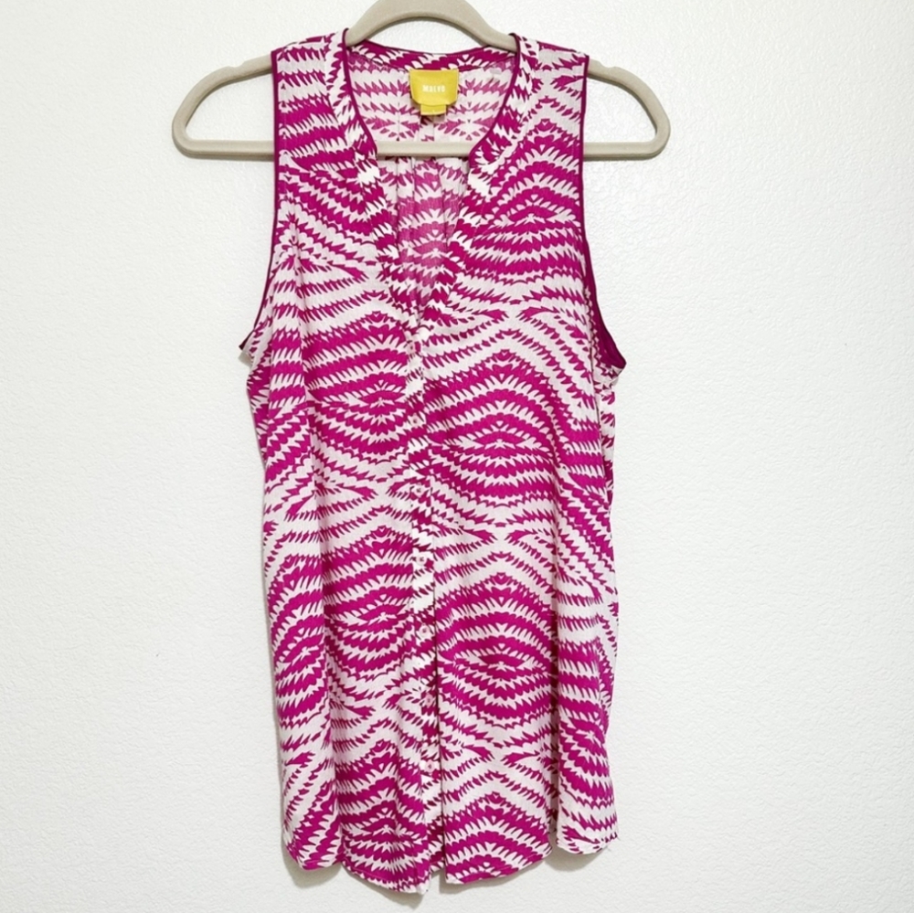 Anthro Maeve Ada Button Down Top Size 8 wild fun color! 💕 Anthropologie